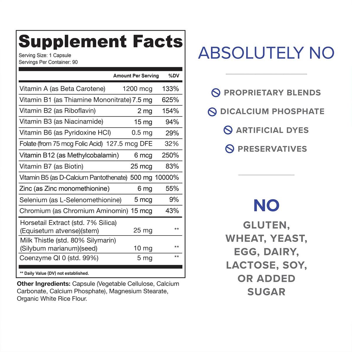 ClearZine Acne Pills for Teens & Adults | Clear Skin Supplement, Vitamins for Hormonal & Cystic Acne, 90 Caps