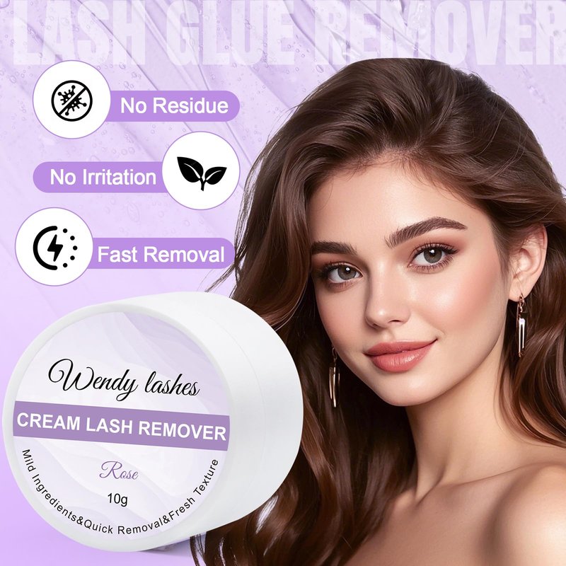 Lash Extension Remover Cream Eyelash Extension Remover Low Irritation Dissolves Powerful Eyelash Glue Remover for Salon Lash Glue Remover(Rose 10g)
