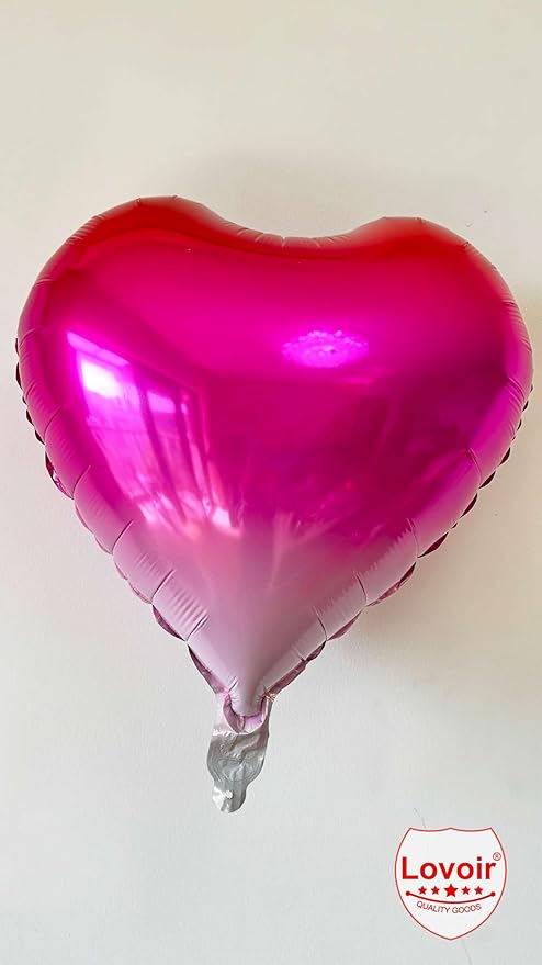 Lovoir 10 Pcs Gradient Heart Shape Foil Mylar Balloons 18 Inch Love Balloons for Valentine's Day Birthday Party Decorations Wedding Engagement Romantic Decor (Gradient)