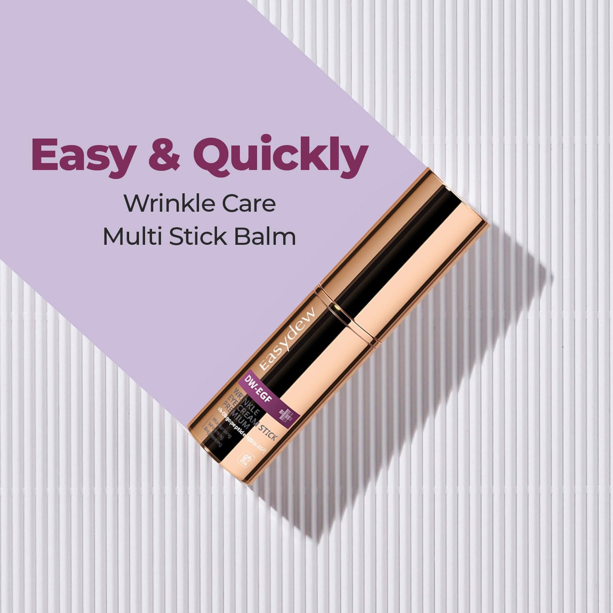 EASYDEW EGF Plumping Peptides Eye Stick Balm for Fine Lines, Wrinkles & Sagging Skin, On-the-go Dark Circle Under Eye Treatment I Not Tested on Animals, Clean K-Beauty, 8g