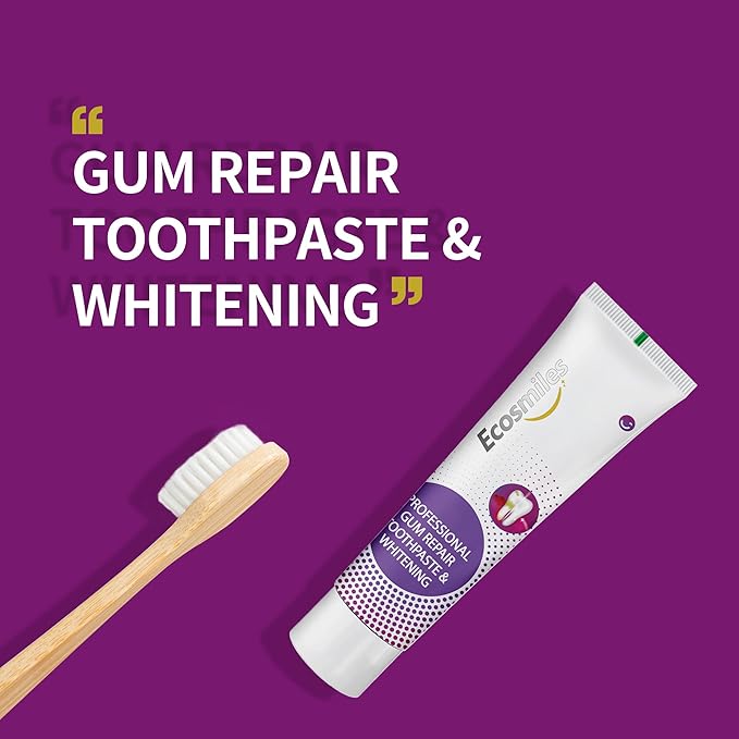 Fluoride Free Gum Health & Whitening Toothpaste, for Bleeding Gums & Gingivitis, Reduces Tooth Sensitivity, Repairs Enamel & Removes Plaque, with Hydroxyapatite, SLS Free, Mint, 3.52 oz