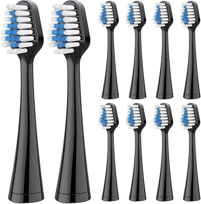 Compatible for AquaSonic Duo Series Replacement Toothbrush Heads for & Home Dental Center(5pcs Black)