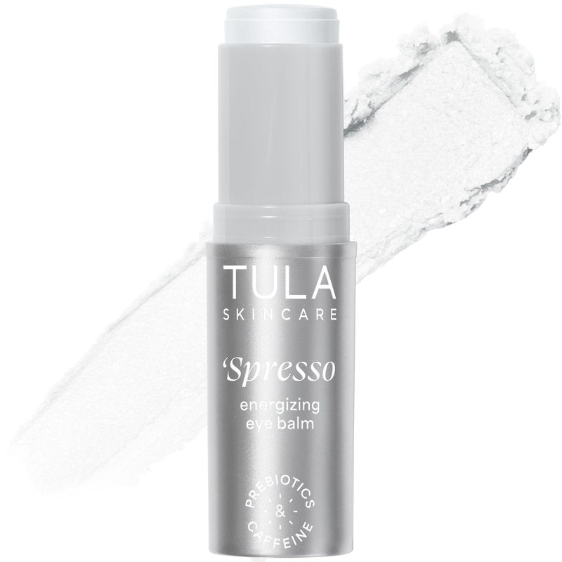 TULA Skin Care Spresso Energizing Eye Balm, Iced - Energizing & Hydrating Caffeine Under Eye Treatment for Dark Circles, Portable and Perfect to Use On-the-go, 0.35 oz.
