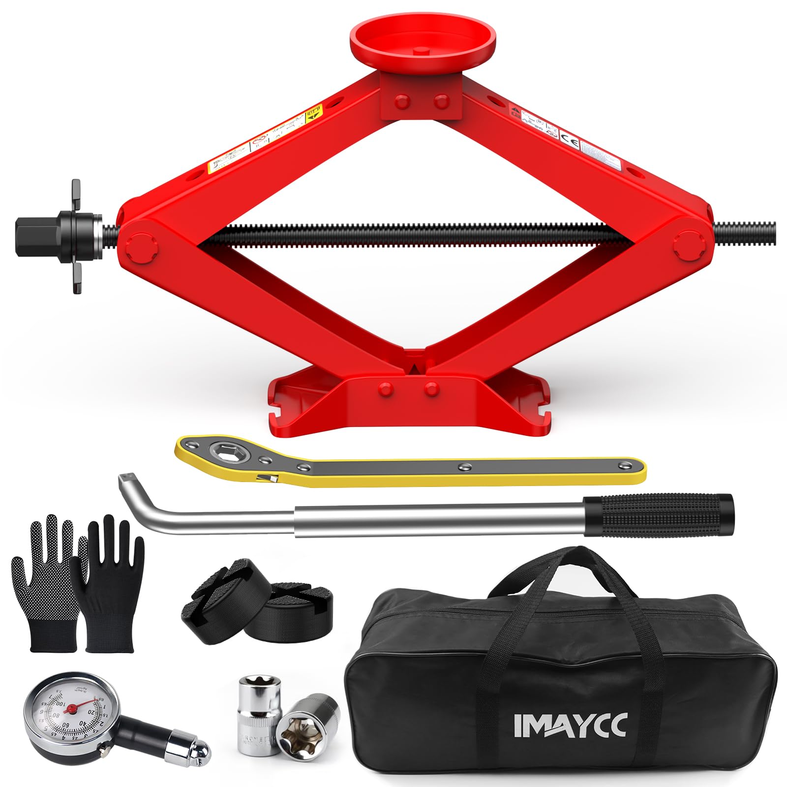 Scissor Jack for Car 2.5 Ton(5512 lbs) Car Jack Kit, Tire Changing kit with Lug Wrench Portable Auto Jack Tool Tire Jack for Car