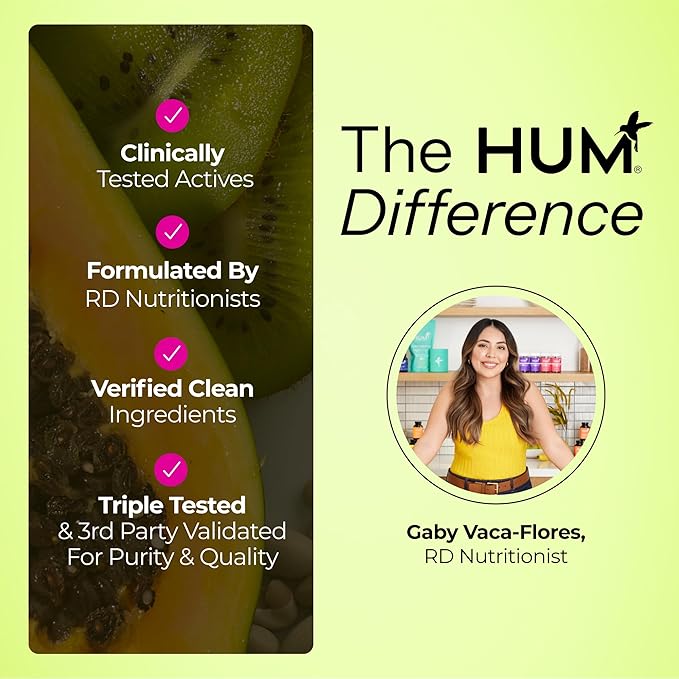 HUM Flatter Me Digestive Enzymes for Women & Men, Digestive Health Bloating Supplement with Ginger & Peppermint Leaf, Fast Acting Anti Bloat Pills Multi Enzyme for Debloating, Vegan,180 Capsules