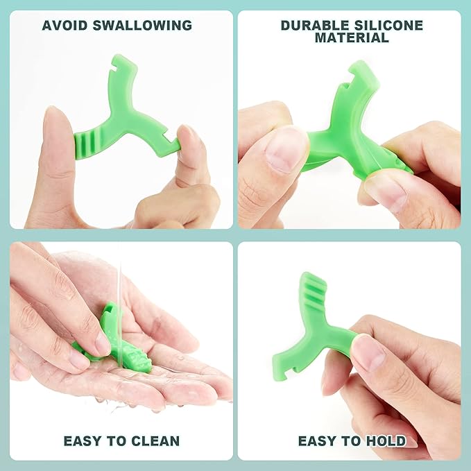 Chewies for Invisalign Aligner, DLENP 8 PCS Y-Shaped Chewies for Aligner Trays Seater Orthodontic Munchies for Invisalign(8 Pcs Green/Mint Flavor)