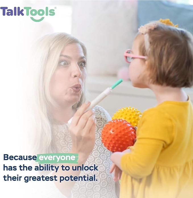 TalkTools Sensi Oral Sensory Therapy Tool with Soft Sensi Jaw Tips (Grey, 7 Tips Set - Grey)