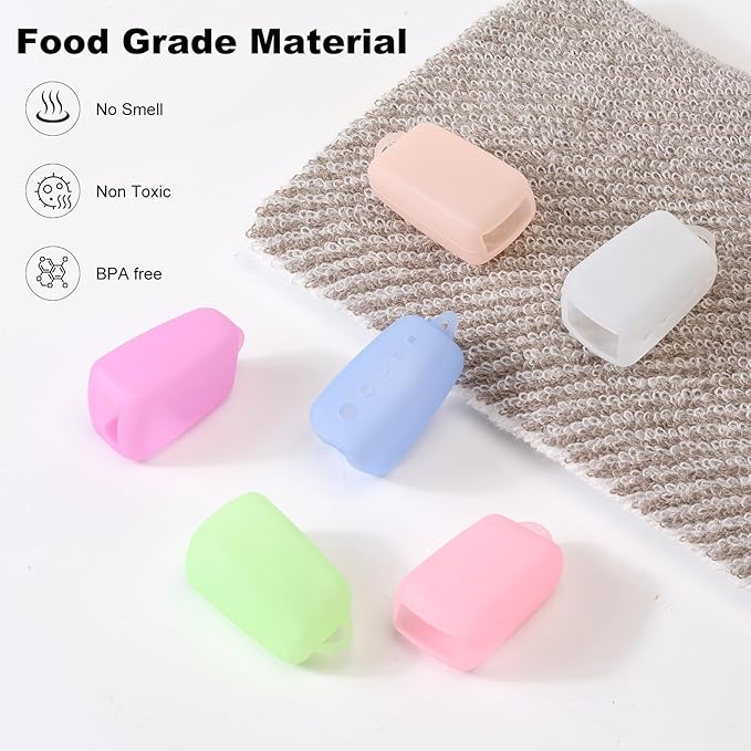 Serqd 6 Pack Silicone Toothbrush Covers, Travel Toothbrush Head Caps for Manual and Electric Toothbrushes, Breathable Hygienic Toothbrush Protector to Keep Toothbrush Fresh and Clean