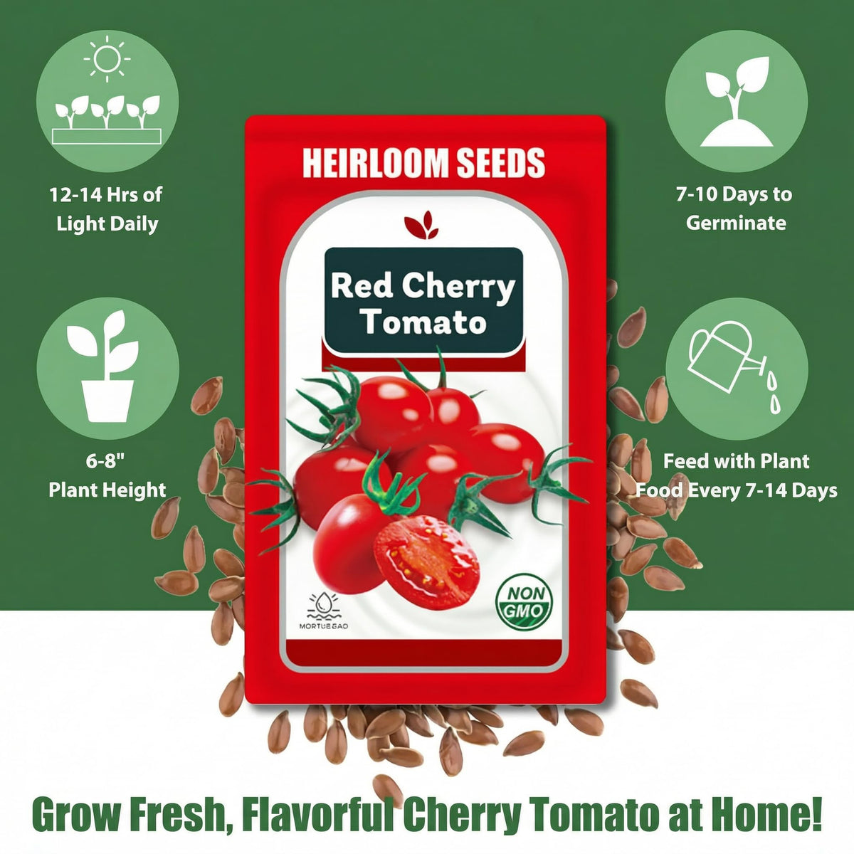 Cherry Tomato Seed Pods Kit for Hydroponics, 12 Pods Grow Anything Kit for Indoor Hydroponics Growing System, Hydroponics Supplies with 12 Grow Sponges, 12 Plant Baskets, 12 Pod Domes and Labels