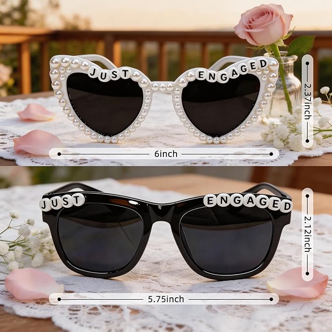 Just Engaged Sunglasses, Engagement Party Favors, Just Engaged Decorations, Engagement Gifts for Women, Bride and Groom Sunglasses for Wedding Accessories, Wedding Essentials