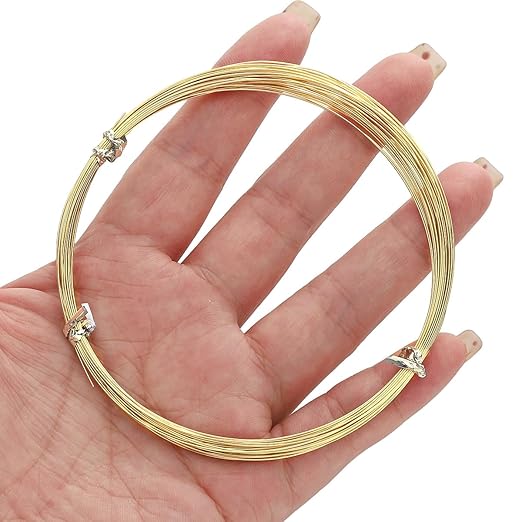 14K Gold Plated Wire 0.4mm 10 Meters Bead Cord for Bracelet Necklace Charm Beading Jewelry Making Findings