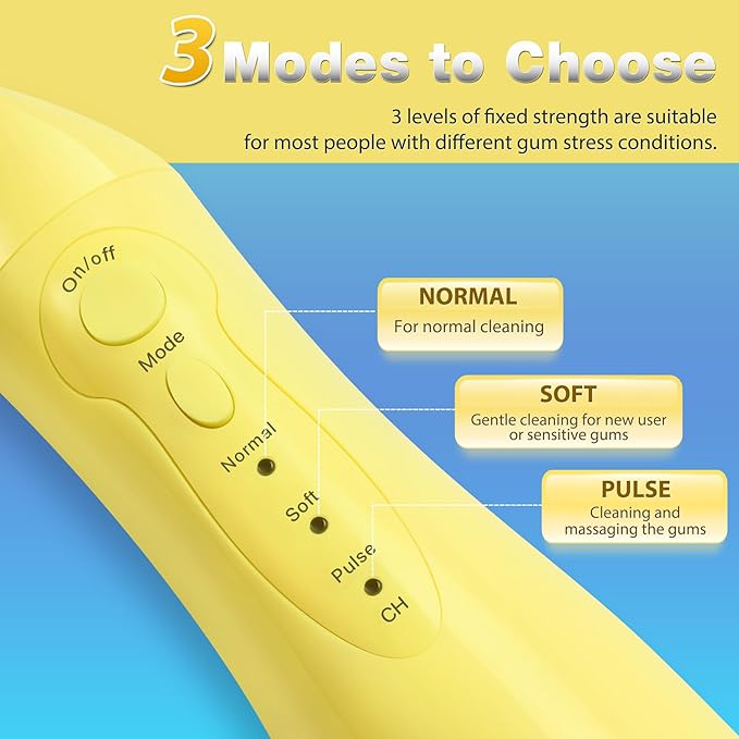 TOVENDOR Electric Water Dental Flosser Teeth Pick, Cordless Flossers Oral Irrigator IPX7 Waterproof 300ML Rechargeable Travel Water Teeth Cleaner with 5 Tips for Home Braces Care Gums Deep Cleaning