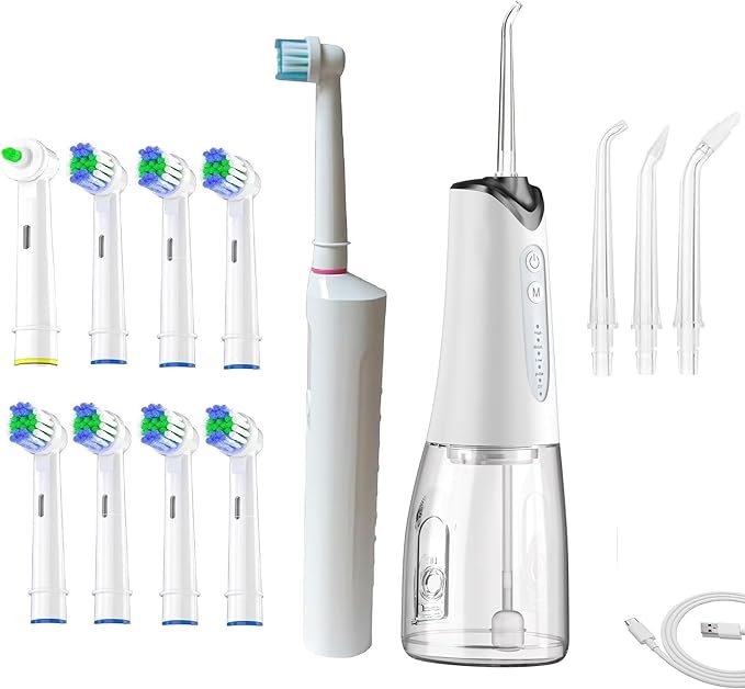 Sonic Fusion Teeth Cleaning kit with 3 Modes Electric flossing Water flosser and Toothbrush and with Portable Water flosser Combo for Travel and Home