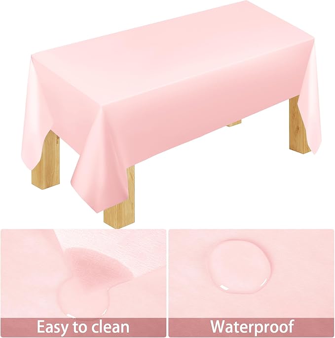 TWOWYHI 229PCS Pink Party Supplies Set Paper Disposable Plates Cups Plastic Spoons Forks Knives Pink Napkins for 30 Guests Disposable Party Dinnerware Sets for Wedding Birthday Parties