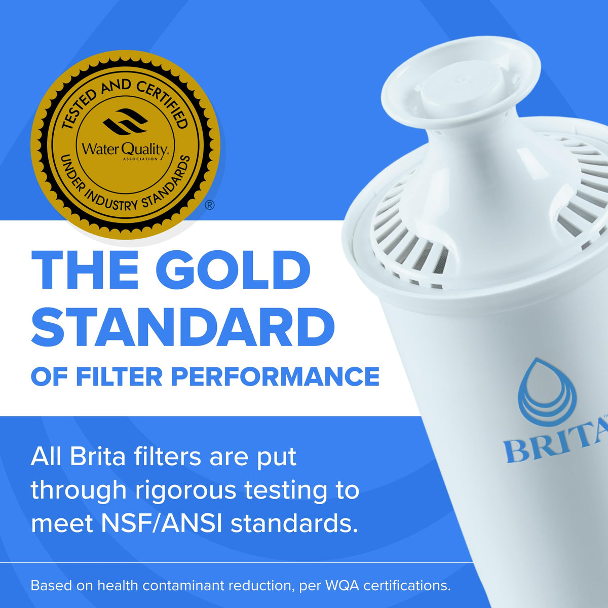Brita Extra-Large 27-Cup Water Dispenser with BritaPlus Filter, WQA NSF/ANSI Certified, Reduces 2X Contaminants vs. Standard, Reduces Chlorine, Zinc, Copper, Mercury & More, 1 Filter Included, White