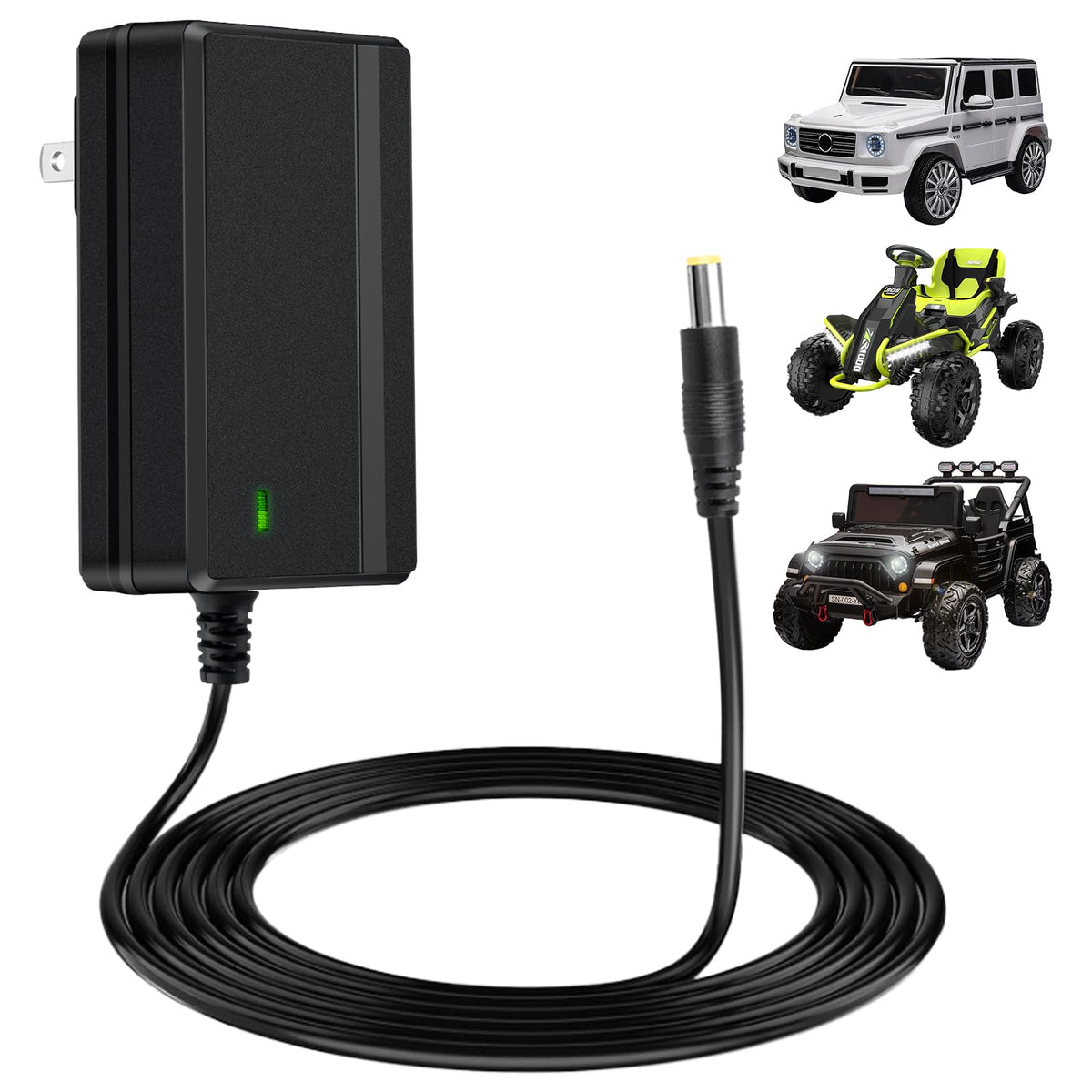 24V Charger for Ride On Toys, 24 Volt Kids Battery Charger for Ride on Car SUV Car Ride-Ons Accessories, 24V Charger for Baby Ca