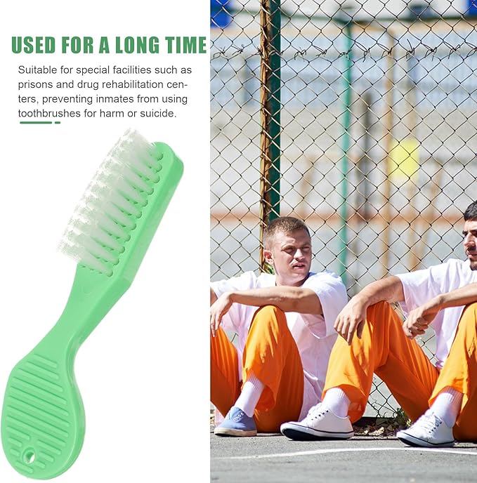 Luxshiny Mini Toothbrush 10pcs Soft Bristles Manual Toothbrushes Large Brush Head Short Handle Oral Cleaning Brush for Prison Use and Travel
