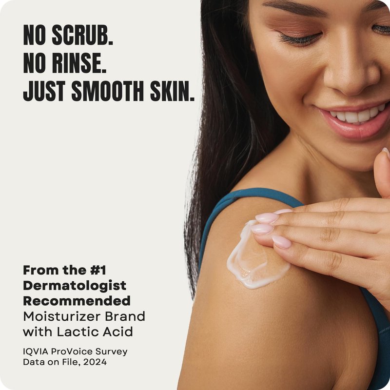 AmLactin Daily Nourish Therapeutic Body Lotion for Dry Skin - No-Scrub Exfoliator and Moisturizer 12% Lactic Acid Lotion, 14.1 oz (Packaging May Vary)