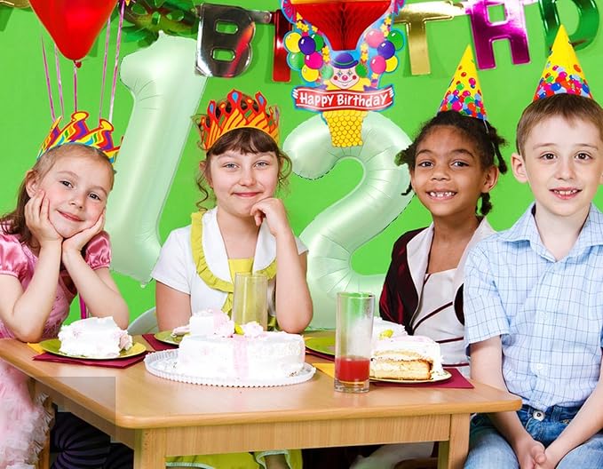 40 Inch Number 12 Balloons, Olive Green Giant Jumbo Helium Number 12 21 Foil Balloons for 12th 12th Birthday Party Anniversary Events Boys Girls Decorations Supplies