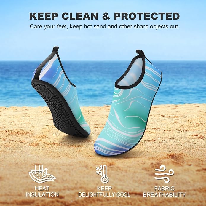 Water Shoes for Women Men Quick-Dry Aqua Socks Swim Beach Barefoot Yoga Exercise Wear Sport Accessories Pool Camping Must Haves Adult Youth Size