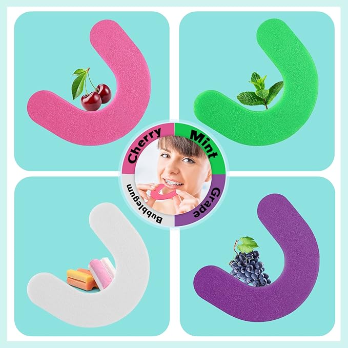 Bite Wafers for Orthodontic Braces - Therapy Wafer Latax Free, Relieve Pain from Braces, Teeth Pain Relief Chewie, Night Mouth Guard Alternative (Grape, 25 Pcs)