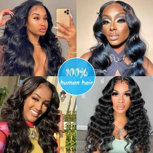 Cirvty 12A Human Hair Bundles 20 20 20 Inch Body Wave Bundles Human Hair Weave 3 Bundles Human Hair Weft Unprocessed Human Hair Bundles 100% Brazilian Human Hair Bundle Natural Black