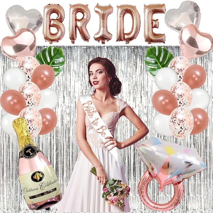Delphinus Bride to Be Set, 3pack Bride to Be Sash & Headband Tiara & Shoulder Length Veil Bachelorette Party Supplies Bridal Shower Decoration Accessories