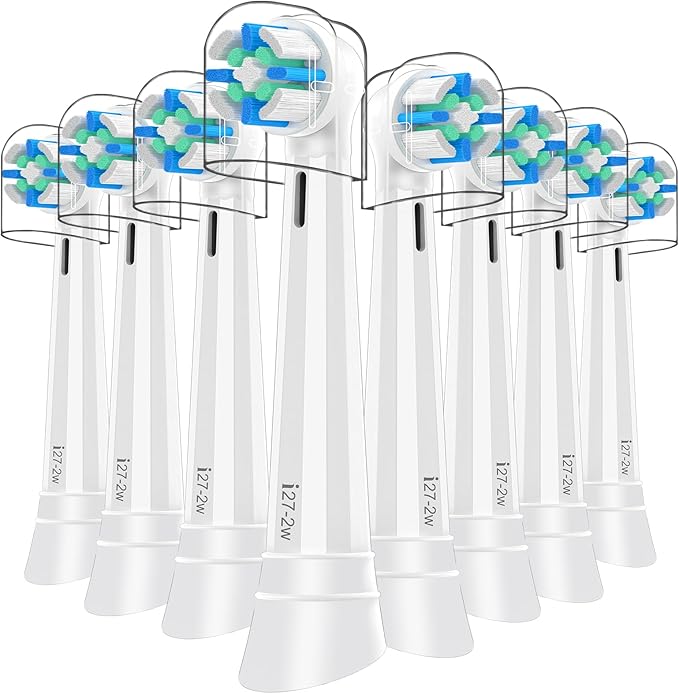 Replacement Heads Compatible with Oral B iO 3 4 5 6 7 8 9 10 Series Electric Toothbrush,Toothbrush Heads Compatible with Oral B iO Replacement Heads, Medium Bristles for Effective Cleaning,White