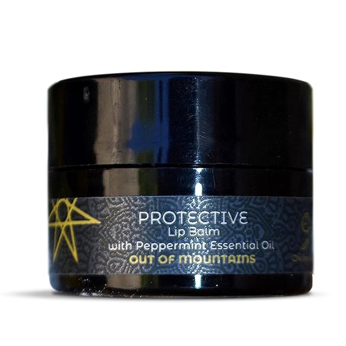 Protective Lip Balm with Peppermint Essential Oil, Natural Lip Balm with Vitamin E & C, Soothing Sore Lips, Anti-Oxidants for Healthy Lips