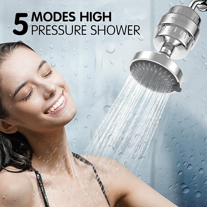 15 Stage Shower Filter Cartridge,High output Universal replacement filter cartridge, Remove Chlorine Heavy Metals and Other Sediments, Reduces Dry Itchy Skin Dandruff BWDM.Pack of 1