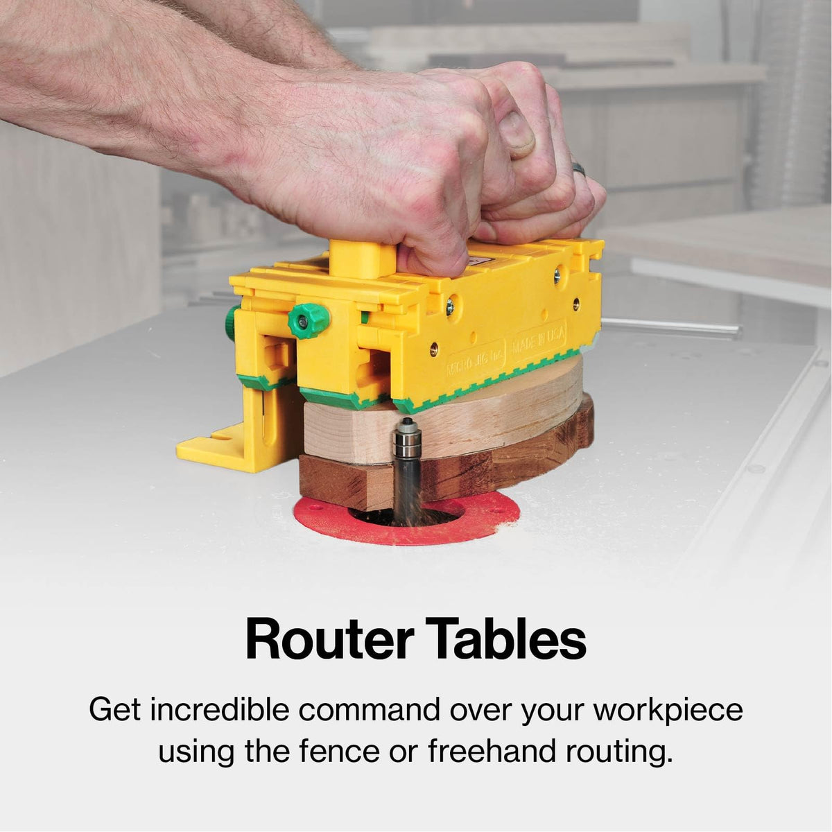 MICROJIG GRR-RIPPER GR-100 3D Table Saw Pushblock, Yellow