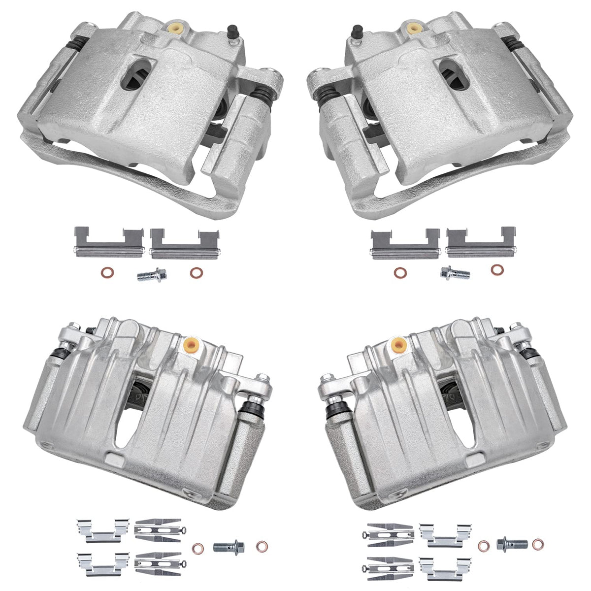 Detroit Axle - 4pc Brake Calipers for Chevrolet GMC Sierra Silverado Suburban Avalanche Yukon XL 1500 Tahoe Cadillac Escalade ES