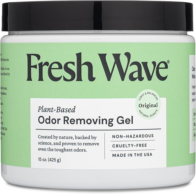 Fresh Wave Odor Removing Gel, 15 oz. - Odor Absorbers for Home, Safer Odor Relief, Natural Plant-Based Odor Eliminator, Every 15 oz. lasts 30-60 Days, For Cooking, Trash & Pets
