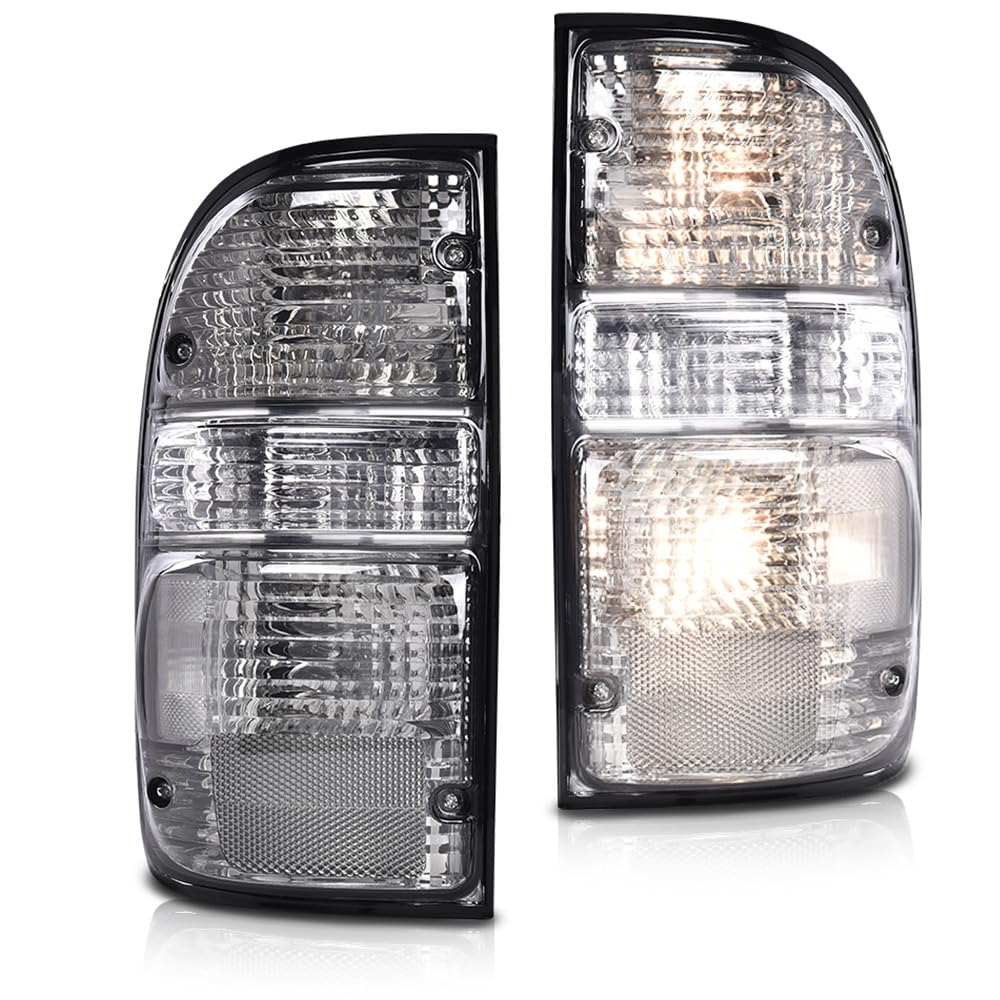 LQI Tail Lights Assembly Compatible with Toyota Tacoma 2001 2002 2003 2004 w/Bulbs Left & Right Rear Brake Lamps Assembly Luces