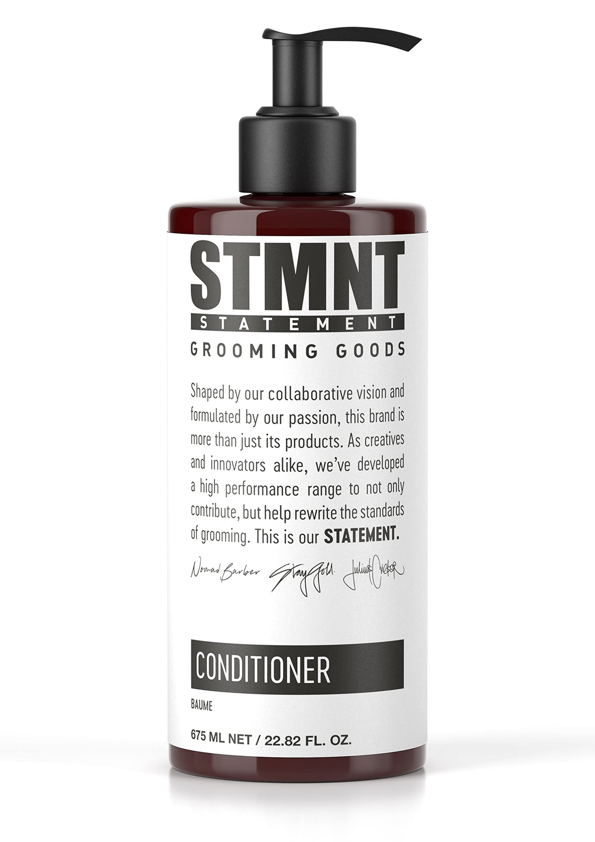 STMNT Grooming Goods Conditioner, 22.8 oz | Softens Hair | Restores Shine | Moisturizing Formula w/Activated Charcoal & Menthol | All Hair Types