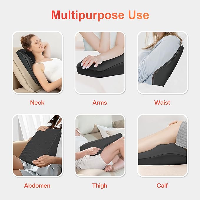 COMFIER Christmas Gift for Men Women,Back Massager with Heat, Shiatsu Neck and Back Massager with Heat for Back Pain, Soothing Heating & 3D Kneading Massage Pillow