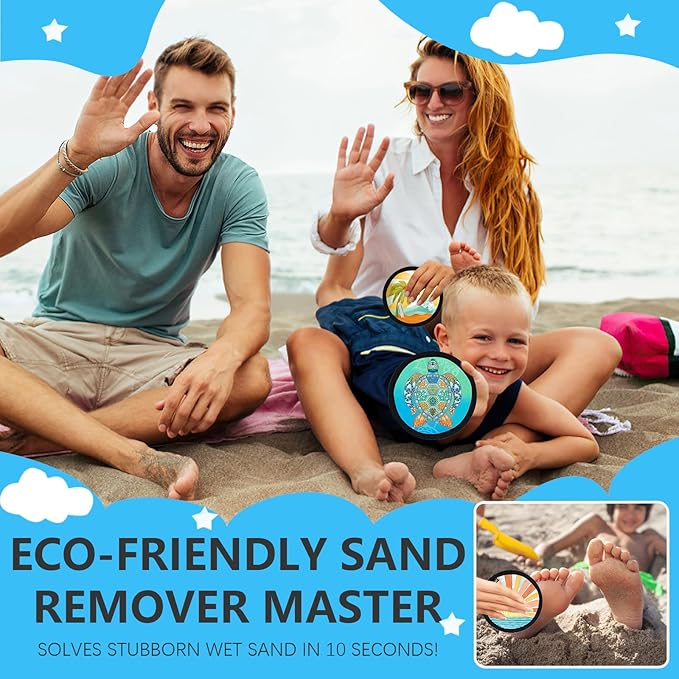 2 Packs Sand Remover Cleaner Eraser for Family Women Dog Beach Trip Essential Summer Vacation Must Have Travel Accessories Lake Day Necessities Cruise Ship Stuff Thing Gear Gift Supplies Item Towel