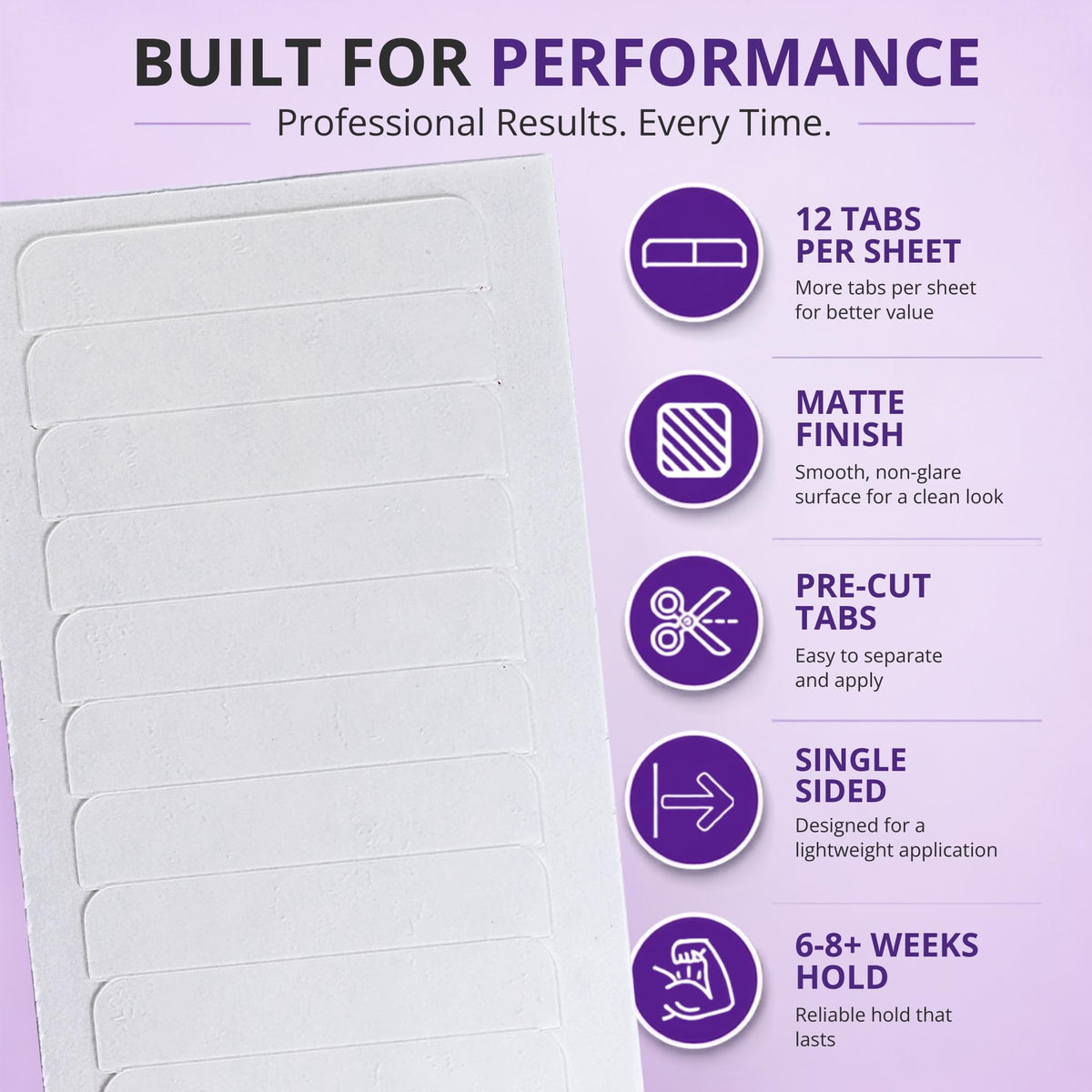 Big Kizzy Single Sided Ultra Stick Replacement Tape for Hair Extensions - 6-8+ Weeks of Wear - Strong Hold and Residue Free One Sided Tape for Extensions - 144 Tabs