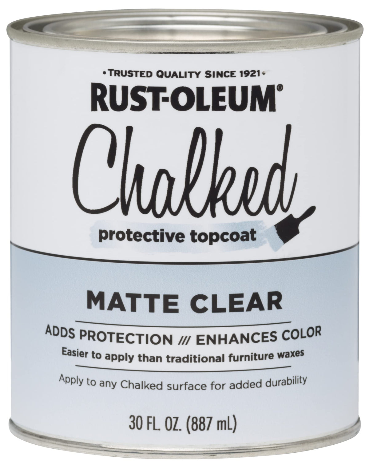Rust-Oleum 287722 Chalked Ultra Matte Interior Paint, 30 oz, Matte Clear Topcoat