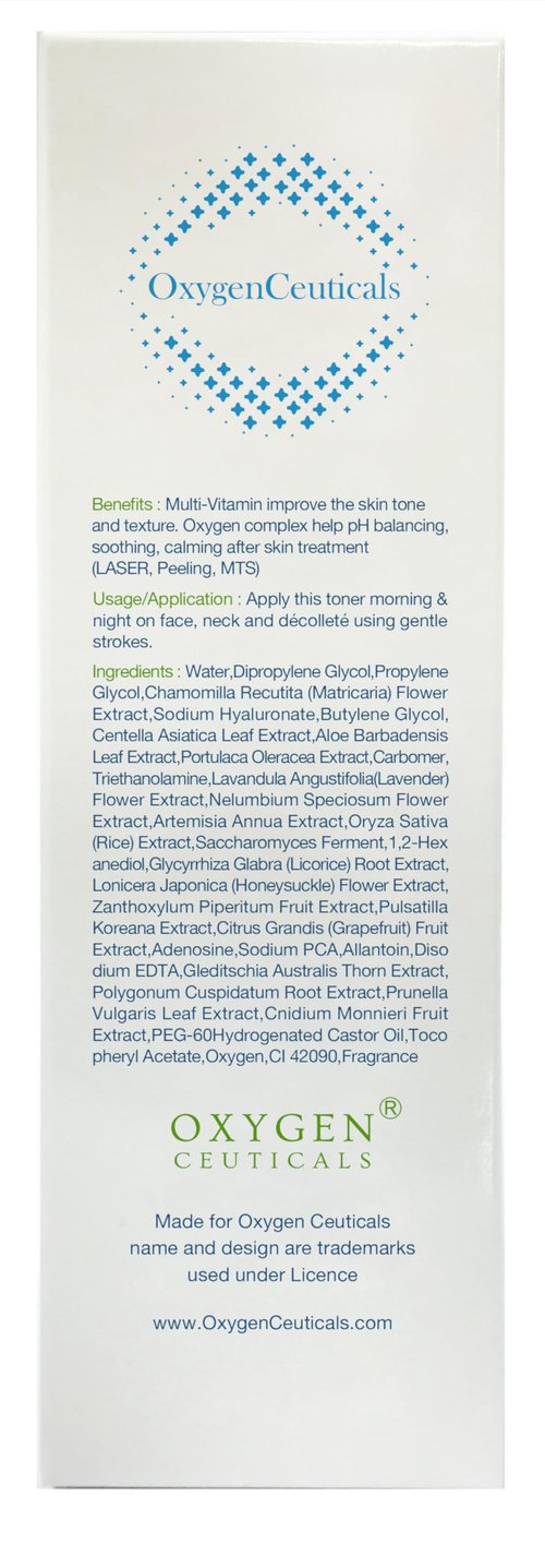 OxygenCeuticals Toning Gel – Premium Hydrating Gel Toner with Centella & Licorice Root Extracts, Adenosine Anti-Wrinkle, Soothing Care for Dry & Sensitive Post-Treatment Skin. 6.67 fl.oz (200ml)