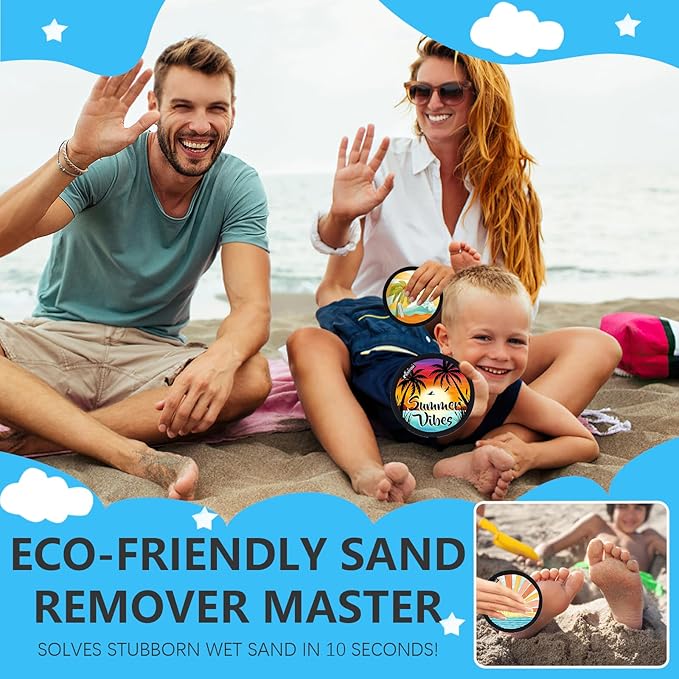 Antfuny 3 Pack Sand Remover for Beach Family Women Dog Beach Trip Essential Summer Vacation Must Have Travel Accessories Lake Day Necessities Cruise Ship Stuff Thing Need Gear Gift Sun Towel