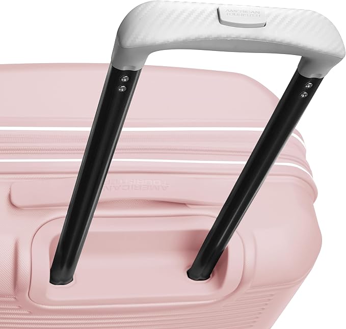 American Tourister Stratum 2.0 Expandable Hardside Luggage with Spinner Wheels, 2-Piece Set 20/24, Pink Blush