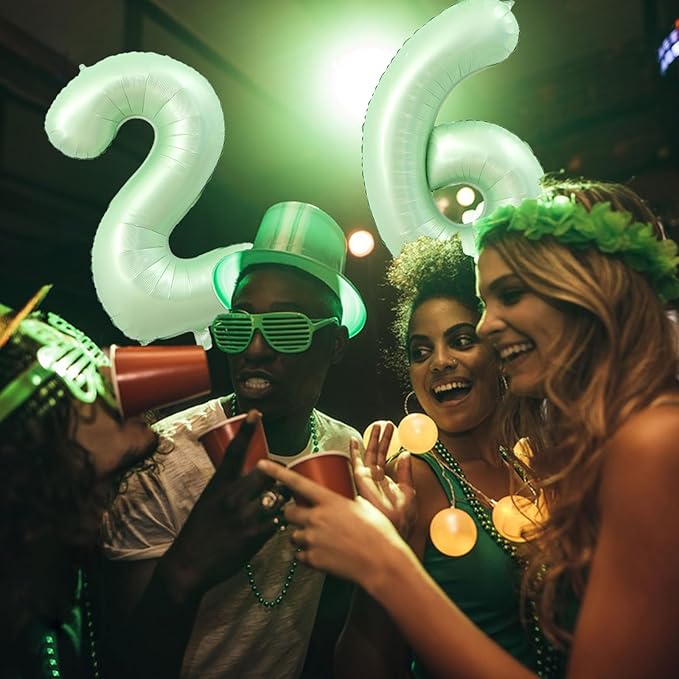 40 Inch Number 26 Balloons, Olive Green Giant Jumbo Helium Number 26 Foil Balloons for 26th 62th Birthday Party Anniversary Events Boys Girls Decorations Supplies