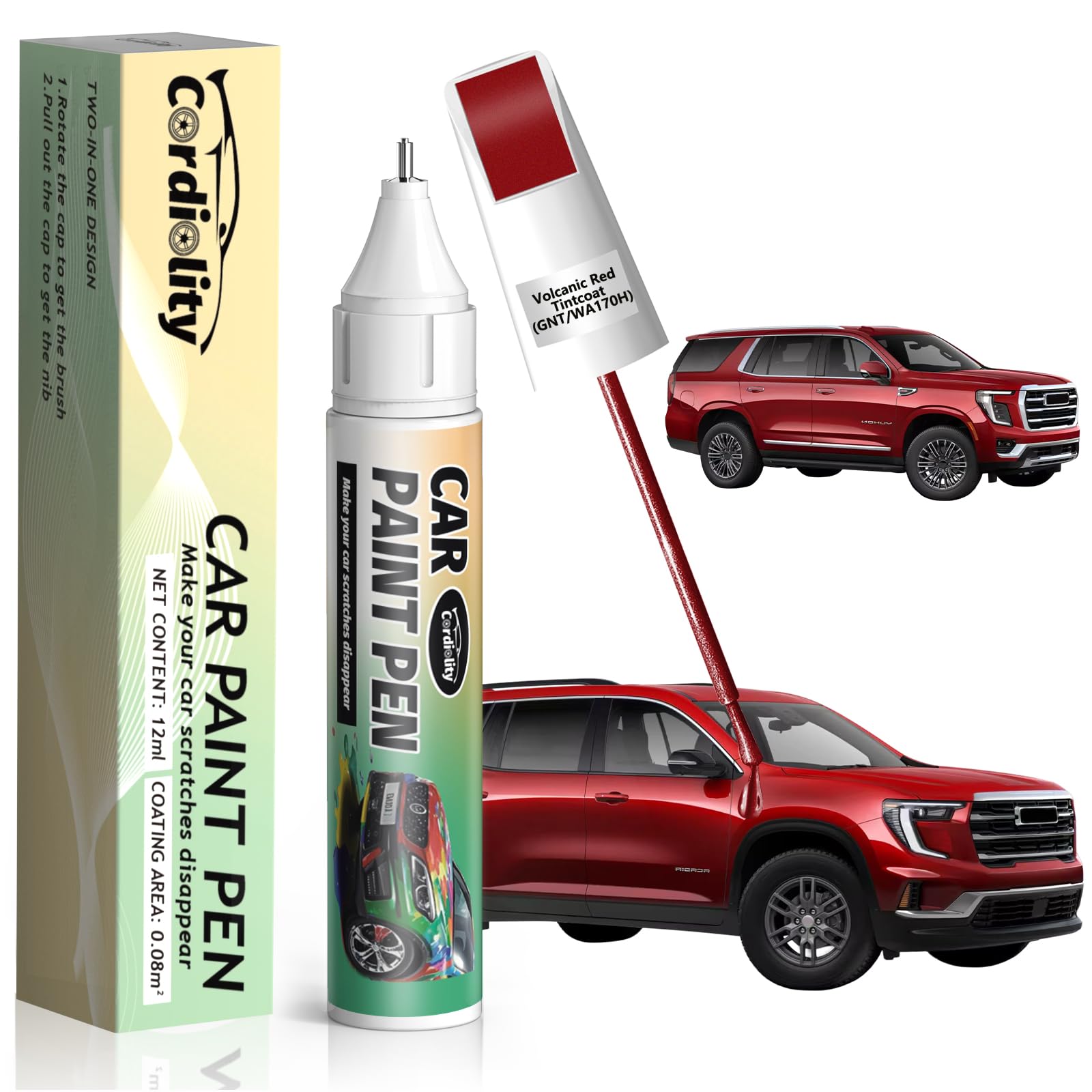 Volcanic Red Tintcoat(GNT/WA170H) Touch Up Paint Pen for GMC,Car Paint Scratch Repair Pen Quick and Easy Fix Auto Paint Scratch