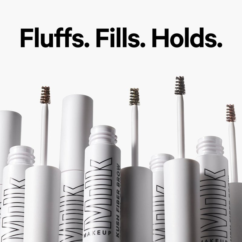 Milk Makeup KUSH Fiber Brow Gel – Tinted Gel Fluffs, Fills + Holds Eyebrows for a Fuller, Natural Look – Conditioning, Vegan Formula – Herb (Medium Brown), 0.15 oz