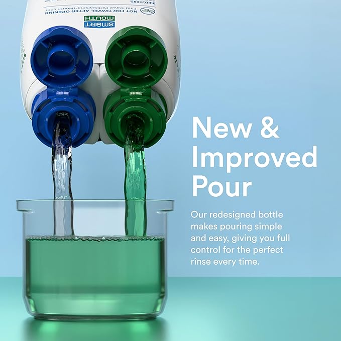 SmartMouth Original Activated 2-Pack Mouthwash & Single Packs, Travel Mouthwash, Fresh Mint