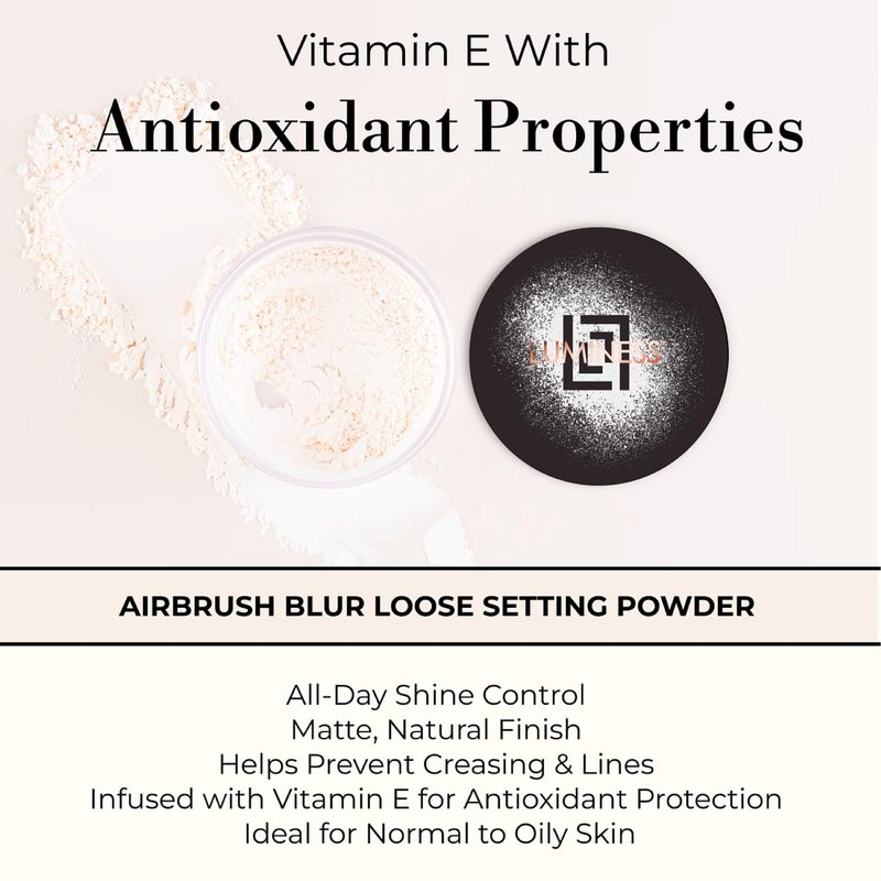 Luminess Airbrush Blur Translucent Loose Setting Powder - Pore Minimizer Face Powder, Weightless, Talc-Free, Moisture-Resistant Formula for All Skin Tones, Extends Makeup Wear, Shine-Free Finish