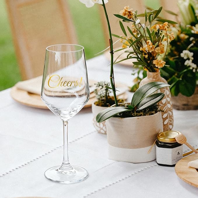 AW BRIDAL Wedding Enagagement Gifts Wine Glasses Set of 2 for Fiance and Fiancee, Bridal Shower Bachelorette Gifts for Bride and Groom to Be, Wine Glass Gift Basket for Newly Engaged Couple 2026