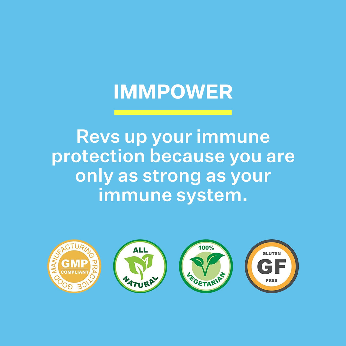 American BioSciences ImmPower AHCC Mushroom Supplement 6-Pack, Enhanced Immune Support, Natural Killer Cell Activity and Cytokine Production, 30 Vegetarian Capsules, 500 milligrams per Capsule