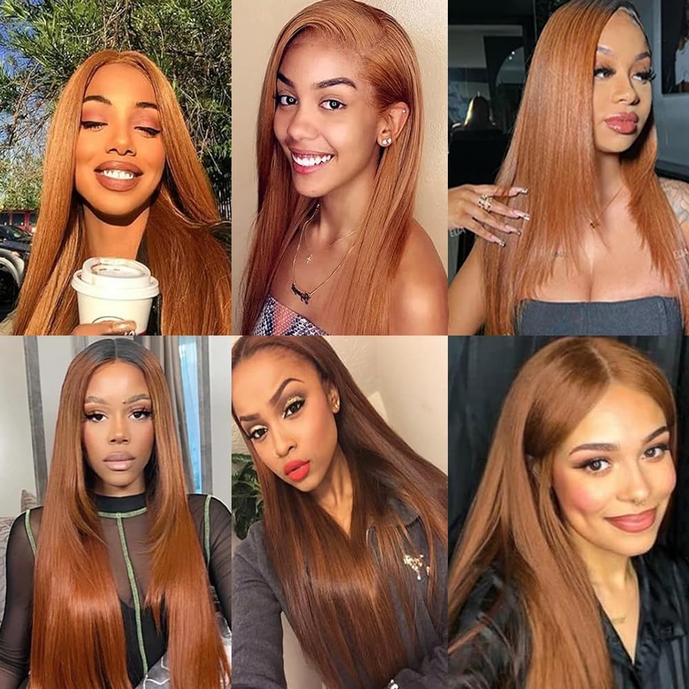 #30 Brown Bundles Human Hair Straight Bundles 12 12 12 Inch 3 Bundle Unprocessed Brazilian Virgin Hair Light Brown Straight Human Hair Extensions For Black Women